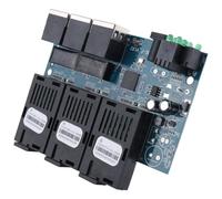 Cpolebev Switch nel Fibra Ethernet 100M Scheda PCBA Convertitore di Supporti Ottici 20Km 3 Fibra 3 Supporto RJ45 Switch nel Fibra RPOE Simplex SC