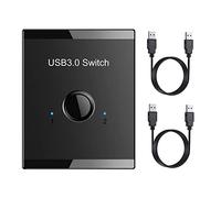 Cpolebev Switch USB KVM USB HUB 3.0 Selettore Switcher Switch KVM per PC Tastiera Mouse Stampante 1 PC Condivisione 2 Dispositivi USB Switch