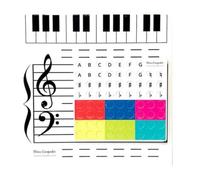 Cpolebev Tabellone A Staffa Magnetica Music Staff Board Erasable Paper, Divertente Giocattolo A Lavagna Bianca per Istruzioni Musicali per Bambini, Resistente