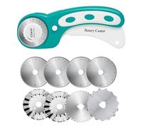 Cpolebev Taglierina Rotante da 45 mm per Perforante per Bordi All'Uncinetto In Tessuto con 8 Lame Rotanti 1 Set
