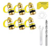 Cpolebev Tappi Sfiato per Bombole Gas Combustibile, Kit Sfiato per Bombole Gas Combustibile Aggiornamento 6 Pz, per Tutti per Brocca Serbatoio Carburante per Bombole Gas Migliora Flusso
