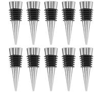 Cpolebev Tappo per Vino, 10 Tappi per Bottiglia Riutilizzabili con Chiusura Ermetica Un Prova di Perdite, Tappo per Vino DIY per Bar, Feste, Mantenere Il Vino Fresco