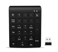 Cpolebev Tastiera Digitale USB 2.4G Wireless 27 Multifunzione Nera per Tablet Laptop Desktop