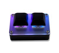 Cpolebev Tastiera Meccanica da Gioco Personalizzabile Programmabile 2-Key Mini con Funzione Copia e Incolla e Retroilluminazione RGB