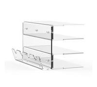 Cpolebev Tastiera Mouse Organizer da Tavolo Espositore per Tastiera Espositore per Tastiera Mouse Rack in Acrilico A 3 Livelli Telaio per Espositore per Tastiera Supporto per Esposizione Trasparente
