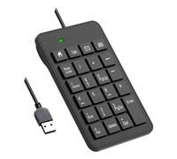 Cpolebev Tastierino Numerico Cablato, Tastierino Numerico USB 23 Tastiera per Contabilità Finanziaria Accessori da Ufficio per Laptop, PC, Computer