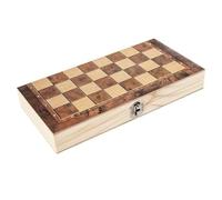 Cpolebev Tavola da Gioco Pieghevole in Legno Scacchi Backgammon Gioco da Tavolo Pieghevole 39x39cm