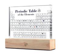 Cpolebev Tavola Periodica con Veri Elementi All'Interno, Tavola Degli Elementi, Esposizione In Acrilico Della Tavola Periodica con 83 Campioni Reali, Facile da Utilizzare, Resistente