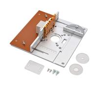 Cpolebev Tavolo per Fresatura In Alluminio Piastra di Inserimento Piastra Elettrica per Fresatura del Legno con Set di Guide per Mitratrice Banco da per da Tavolo-C Durevole