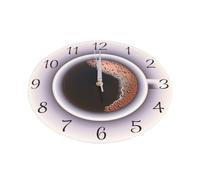 Cpolebev Tazza di caffè con Schiuma Decorativa Orologio da Parete Silenzioso Arredamento da Cucina Coffee Shop Segnale da Parete Orologio Orologio da Parete nel Stile caffè