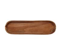Cpolebev Teak Piatto Rettangolare nel Legno Foglia Piccola Piatto Frutta Piatto Snack Vassoio Legno Piatto Sushi Cucchiaio Mensola