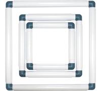 Cpolebev Telai da Ricamo Quadrati Telaio da Ricamo Telaio da Ricamo Cerchi Ad Ago Telaio da Ricamo Quilting Confezione da 3 Blu
