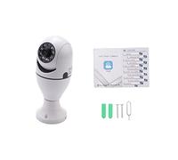 Cpolebev Telecamera di Sicurezza Wireless con Lampadina E27 da 200 W, Telecamera Domestica Wi-Fi per Telefono Cellulare con Panorama Un 360 Gradi 1080P, Allarme di Rilevamento del Movimento