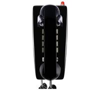 Cpolebev Telefoni da Parete Classici per Rete Fissa con Suoneria Meccanica, Telefono da Parete A Singola 2554 con Indicatore di Segreteria Telefonica, Nero Durevole