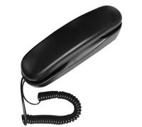Cpolebev Telefono da Parete Cablato, Piccolo Telefono per Hotel, Adatto per Casa/Bagno/Scuola/Ufficio, Telefono Fisso da Parete, Nero Durevole Facile da Installare Facile da Usare