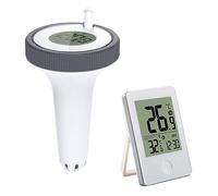 Cpolebev Termometro per Piscina Wireless Galleggiante di Facile Lettura, Adatto per Piscine, Acquari