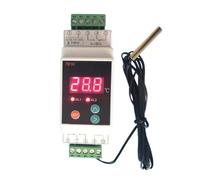 Cpolebev Termostato su Guida DIN con -40-110℃ Controller di Allarme Temperatura con Uscita A 2 Vie Uscita 7A/250VAC