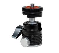 Cpolebev Testa A Sfera Mini Ball Head con Supporti per Montaggio con Universali da 1/4 di Pollice per Fotocamere DSLR, Treppiedi per Flash, Monopiede e Luce Ausiliaria. Facile da Utilizzare.