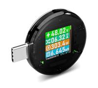 Cpolebev Tester Misuratore di Potenza USB C, Multimetro USB Tensione Corrente Amp Rilevatore Volt Tester Digitale per Caricabatterie Power Bank