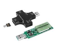 Cpolebev Tester USB C, Tester USB Tipo C 2 nel 1 Multimetro Digitale IPS con Schermo un Colori, Tensione, Corrente, Potenza, Temperatura, con Caricatore