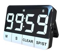 Cpolebev Timer da Cucina Digitale 120DB Timer da Cucina Ad Alto Volume con Conto Alla Rovescia con Display LED, Conto Alla Rovescia Timer Magnetico per il Conto Alla Rovescia