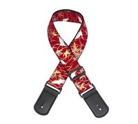 Cpolebev Tracolle per Chitarra Personalizzate Universali - Tracolle per Chitarra Elettrica, Tracolle per Chitarra Folk, Rosso