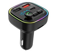 Cpolebev Trasmettitore FM Bluetooth Adattatore per Autoradio Bluetooth PD 20W, Type-C e QC3.0, Supporto TF Card/Chiave USB