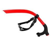 Cpolebev Tubo di Respirazione Anteriore per Nuoto nel Silicone Addestramento per Immersione Tubo per Immersione per Snorkeling per Adulti Attrezzatura per Immersioni Subacquee,Rosso