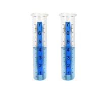 Cpolebev Tubo per Pluviometro da 2 Pezzi, Tubo di Ricambio per Pluviometro In Plastica da 7 Pollici per Giardino, Giardino, Casa All'Aperto, Facile da Leggere, Trasparente