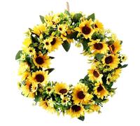 Cpolebev Tutto L'Anno Decorazione con Fiori e Foglie Decorazione per Porta con Ghirlanda per Porta D'Ingresso Esterna Decorazione da Parete per Interni
