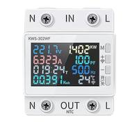 Cpolebev Tuya Misuratore di Potenza WiFi Schermo A Colori 2P Misuratore di Energia CA Multifunzione Cellulare Controllo Remoto APP 170-300 V/63 A Facile da Usare A