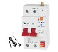 Cpolebev Tuya Smart WiFi RS485 2P 63A Interruttore MCB Contatore Prepagato Interruttore Timer Tensione Corrente Protezione Controllo Vocale Facile Installazione Facile da Usare