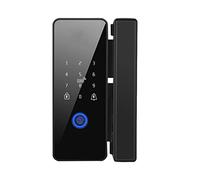Cpolebev Tuya Wifi Smart Door Lock Impermeabile Serratura Elettronica per Impronte Digitali per Porte in Vetro, Stile 2