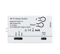 Cpolebev Tuya WiFi Smart Switch Stato di Feedback Controllo Multiplo Timer Fai da Te 1CH 7-32V USB 5V 2.4G WiFi Modulo Domotico per Home IFTT