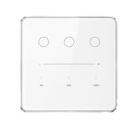 Cpolebev Tuya Zigbee 3 Gang Dimmer Interruttore Della Luce Tuya/Smart Life APP Controllo Percentuale Interruttore Standard USA UE (A)