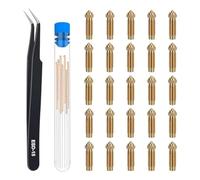 Cpolebev Ugelli Estrusore Hotend Ugelli Kit Accessori per Stampante 3D in per Neptune 4Plus/4Max, 0,2 Mm/0,4, Mm/0,6 Mm/0,8 Mm/1,0 mm