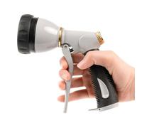 Cpolebev Ugello Spruzzatore per Tubo da Giardino per Impieghi Gravosi, Ugello per Tubo 'Acqua In Metallo al 100% con 8 Modelli di Spruzzo, Getto per Tubo Ad Alta Pressione Durevole e Facile da Ins