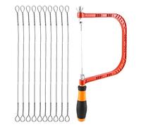 Cpolebev un Mano per da 6 Pollici, Telaio per da Traforo e Set di Lame di Ricambio Extra da 20 Pezzi per Legno, Plastica, Gomma, Ecc