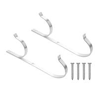 Cpolebev Una Serie di Staffe per in Alluminio 2PZ di Alta qualità, Ganci Perfetti per Aste Telescopiche, Skimmer, Supporti per Foglie, Reti, Spazzole, Accessori per Piscina