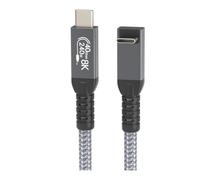 Cpolebev USB 4 Gomito Stereoscopico A 90° 40 Gbps Dati USB4 Tipo C Ricarica Rapida PD 240 W, Trasferimento Video 8K 1,5 M