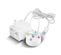 Cpolebev USB 5V Pompa 'Acqua Mist Maker Luci A LED Mini Mister, Interna Stagno da Giardino Fogger D'Acqua Atomizzatore Bianca