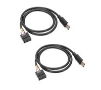 Cpolebev USB da 9 Pin A USB Tipo C da 2 Pezzi per la Scheda Madre del Computer A Schermo Secondario USBC Schermo LCD del PC Adattatore USB da 9 Pin Facile da Usare