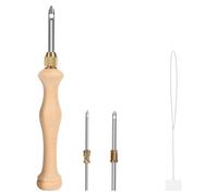 Cpolebev Utensile per Puntura con Ago A Punzonatura Utensile in Legno per Puntura con Ago A Punzonatura Regolabile Utensile per Puntura con Ago A Punzonatura per Ricamo A Puntate, Cucito Fai da Te
