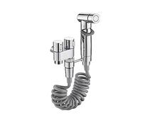 Cpolebev Valvola di Controllo Doppia 1-In-2-Out Mini Rubinetto Multifunzione Mini Kit Doccia un Pressione per Rubinetto da Bagno per Bidet e Doccia-C