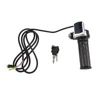 Cpolebev Valvola Un per Acceleratore per Bici Elettrica Valvola Un Gas 36V per Acceleratore Un Gas Chiave di Blocco Display LCD