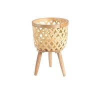 Cpolebev Vaso da Fiori Vaso da Fiori in Rattan di bambù Twill Fioriera da Balcone Espositore per Fiori S Durevole