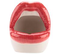 Cpolebev Vaso di Cactus Succulente, Contenitori per Piante da Fiore Piccoli in Ceramica Fioriera per Labbra Sexy per L'Ufficio a Casa, Rosso