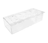 Cpolebev Vaso per Fiori nel Acrilico Trasparente Centrotavola Floreale Rettangolare per Tavolo da Pranzo Vaso Moderno Rettangolare Lungo 9,8 Pollici