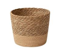 Cpolebev Vaso per Piante da Fiori Intrecciato In Paglia Cesto di Vimini Vaso da Fiori In Rattan Cestino Portaoggetti Cesto per Fioriera Intrecciato A Mano Facile da Usare M