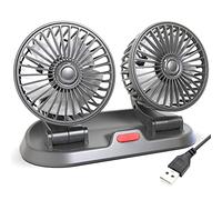 Cpolebev Ventilatore per Auto USB Un Doppia Testa Ventola Raffreddamento Automatica Portatile Raffreddamento Ventilatore Elettrico Un Grande Ventilatore Pieghevole Auto Uso Domestico